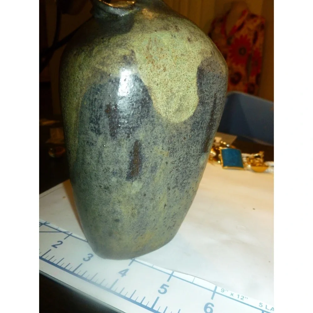 MCM‎ Studio Pottery Vase Signed Primrose 1966 Brutalist Stoneware Art Vase 6